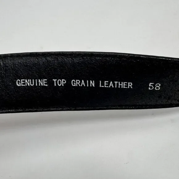 Vintage Sav-On Surplus Genuine Top Grain Leather Black Belt Men’s XL 58” - Picture 5 of 11